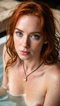 La pelle perfetta della donna, l'accento irlandese affascinante, l'accento irlandese accattivante, gli alti zigomi, la mandibola definita, le labbra idrauliche e i capezzoli perfettamente sagomati l'hanno fatta distinguersi dalla folla