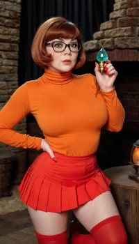 Velma era un giovane adulto curvy con un grosso pelo pubico cespuglioso e labbra piene. Indossava lingerie rossa e aveva un taglio di capelli di bob con riccioli a cascata sulle spalle. La sua spina del sedere era rossa e aveva gioielli sul