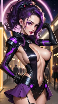 नियॉन-नोयर साइबर-महिला ब्रह्मांड में, एआई प्रौद्योगिकी ने उस बिंदु को उन्नत किया है जहां मेकअप कलाकार टॉपलेस बॉडी वाली महिलाओं के यथार्थवादी चित्र बना सकते हैं। चित्र एक कृति है, जो विषय के चेहरे और शरीर के हर विस्तार को कैप्चर करता है। The The most of the most important