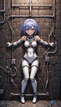The girl stood in front of the magnetic wall, her eyes fixed on the cuffs that hung from its surface. She could feel the magnetic force pulling her towards it, but she knew she had to resist. With a loud snapping sound, she