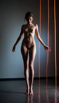 Shadows and neon glow