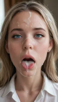 deepthroat, face fuck, thick dick, eye roll, horny, blush, happy, messy, realistic cum, (cum on clothes:1.2), cum on, (Cum flows:1.8), (cum on body:1.2), cum on hair, (cum on face:1.7), bukkake, ((Clothes and body covered with semen)), (mouth wide open:1.8), (mouth filled with cum:1.5), beautiful face, (cum on hair:1.3), 20 years girl, cum, on, face, <lora:JustCum:1.4>, <lora:678016_training_data:1.9>, <lora:cum_in_eye_deepmind:1.4>
