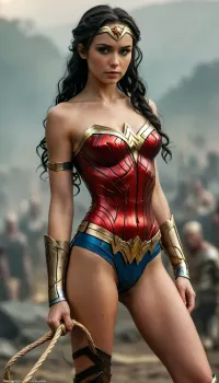 Wonder woman cosplay babe dominates battlefield in detailxl