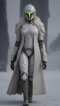 photorealistic, sci fi, star wars, (planet Hoth:1.8), (black snow-capped mountains in Hoth), (walking towards a ruined ship), fullbody, 3 french woman, (white luminous eyes:1.8), runing, extreme length braided white hair, (droid skin:2.1), armour, android, ((General Mandalorian:1.8)), (ciber templar:1.3), artiangel, (wearing a thick coat with white animal fur:1.8), white long lightsaber in right hand, (straight lightsaber:1.8), very, long, hair, hanging, dynamic, on, ground, bun, cover, General, Obi-Wan, Kenobi, cyber, templar, (side view), <lora:554328_training_data:.5>, <lora:verylonghairv2:.5>, <lora:565986_training_data:1.6>, <lora:CyberTemplarXL:1.2>