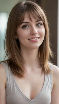 35 yo girl, very flirty pose, sideview, ((girl next door)), pretty, natural beauty, medium breasts, ((cute tall tall tall tall but average appearance:1.3)), ((cute tall tall tall tall)), ((pale skintone:1.2)), ((little bit chubby:1.4)), very flirty smile, showing teeth, ((unkempt hair)), ((straight hair:1.3)), ((symmetrical hair:1.5)), ((perfect fringe hair:1.5)), ((light brown bright hair)), ((very cute tall tall tall tall average youthful face:1.5)), outside, photorealistic, ((perfect composition)), ((perfect contrast:1.5)), ((perfectly balanced exposure:1.5)), ((perfect focus:1.5)), ((extremely realistic detailed lighting:1.5)), ((extremely realistic detailed shadows:1.5)), ((extremely detailed:1.3)), ((extremely high resolution:1.3)), ((16K UHD:1.5)), ((extremely realistic detailed skin texture:1.5)), ((extremely realistic detailed skinpores:1.5)), ((extremely realistic detailed face:1.5)), ((extremely realistic detailed eyes:1.5)), ((extremely realistic detailed hair:1.5)), focus on eyes, ((fully clothed:1.5)), random colored clothing, ((beautiful stylish clothing:1.5)), ((detailed clothing:1.5)), ((detailed environment:1.5)), Sweet_Sticky_xl-01, <lora:EnvyZoomSliderXL01:-1>, <lora:add-detail-xl:.5>, <lora:Sweet_Sticky_xl-01:.5>, <lora:neanderthal_last:.7>