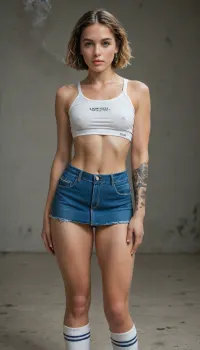 Happy danish trans woman, wet driping penis, wet and sweaty body, short hair, pixi cut, blond hair, green eyes, wearing low waist blue jeans and a white top, beautiful, earrings, high resolution skin, 8k, 150mm, subsurface scattering, highly detailed eyes, ultra realistic skin, gorgeous face, hyperrealistic, facial muscles, nice soft stomach, athletic legs, standing, short open skirt, overknee socks, black long sleeve top sweaty, thick, 29 years old, small boobs, flat chest, white skin tone, tattoo, tanlines, sunburn, freckles, swedish, toned abs, Wide hips, huge quads, amoking a cigarett, cigarett, <lora:A_SHort_Cut_v3_SDXL:.5>, <lora:Sisters-of-Battle-subset-000004:2>, penis, <lora:xpenis-1.5e:.5>, smoking, smoke, coming, out, of, the, mouth, cigarett in mouth, full body pic, feet to head, <lora:Smoking_Babes_XL_V2:.5>