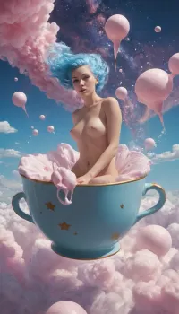 व्हिम्सिकल पाश: एक ड्रीमस्केप टीकप, भावुक चम्मच, और एनिगेटिक व्हेल द्वारा नृत्य किया गया।