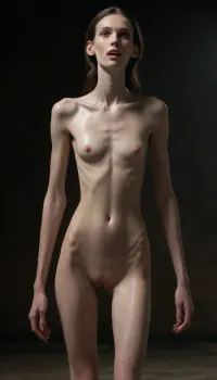 (tall slender 18 year:1.8), (extreamly skinny:1.5), (pale white skin), ((large boobs:1.3)), long straight brown hair, mouth open, (wet:2), (slender body:1.3), dancing