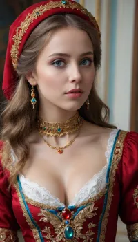 A full-length portrait of a Russian beauty, which takes your breath away, in a traditional national costume.
Like in a movie, the viewer looks down at a submissive girl kneeling in front of him. She looks up with big innocent eyes as she takes a cock deep down her throat. Saliva runs down her chin onto her pert breasts as she gags and drools. The first-person view immerses the viewer in a casual, reverent blowjob. The costume highlights her natural beauty, and the hemline is raised just enough to show off her long, toned legs, emphasizing their smooth and delicate texture.
The costume itself is richly decorated with intricate lace filigree in bright, saturated colors — dark red, gold and blue — inspired by traditional Russian patterns. The lace is made in detail and richly decorated with ornaments, which gives its appearance a regal and folklore charm.
Technique of execution, Highly detailed watercolor painting combined with glaze technique, complemented with colored alcohol ink to achieve brightness and depth.
Inspiration, Inspired by the legendary style of Viktor Vasnetsov, combining folklore and fairy tale elements with a touch of mysticism.
Color palette, Rich and saturated shades with an emphasis on deep reds, golds, blues and emerald greens, reminiscent of the greatness of the Russian heritage.
epic 4k detail, kodak shot, 35mm photo, clear focus, high budget, cinemascope, moody, epic, magnificent, film grain, score 9, 8, 7 points, rating, candid, blowjob, pov, kneeling, submissive