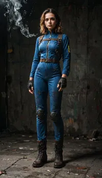 Vault girl: grunge cyberpunk ancora — arush votsmush 8k ritratto simbolico