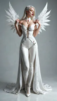 Kiss Shot, (Monogatari), full body shot, Kiss-Shot Acerola-Orion Heart-Under-Blade isn’t just a vampire—she’s the vampire. With her golden eyes, flowing platinum hair, and an aura of otherworldly allure, she’s both terrifying and drop-dead gorgeous, (literally), .