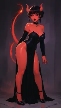 1 lady, ((Incase mix reiq style)), full body shot, ((demon girl, deep red skin, black sclera, completely black eyes)), horns, style, masterpiece, chubby, (1woman, side view, 8k resolution, ultra-detailed), (goth outfit), piercing on eyebrow, piercings on face, goth accessories, dark purple background, side view, huge ass, huge thighs, curvy, aryan, plump black lips, chocker, big breasts, realistic face, beautiful black hair, goth makeup, beautiful face, high bun hairstyle with fringe, seductive face, hot e, mid shot, ratatatat74, jtcstyle, SamDoesArts, <lora:ratatatat74-000050:1.1>, <lora:mk_Bp Anime_xl:1>, <lora:加藤彩style:1.8>, <lora:SDXLSamDoesArts:1.7>