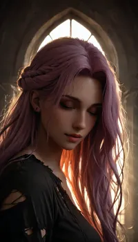 A dimly lit stable interior with a single window letting in warm evening sunlight creating long shadows. In the center of the scene lies a young woman with disheveled hair and torn clothes sleeping on soft straw arranged neatly by Medusa who stands over her with a gentle smile on her face looking down at her with care and affection. Medusa has snakes for hair and scaly green skin with intricate patterns covering her body reflecting her mythological nature as a gorgon from Greek mythology. The scene should be highly detailed with textures visible on every surface including Medusa's scaly skin and the straw beneath the young woman. The image should be shot from a slightly low angle looking up at Medusa to emphasize her powerful presence while still maintaining a sense of intimacy between her and the sleeping woman. The lighting should be naturalistic but subdued due to it being late evening outside creating deep shadows adding to the cozy atmosphere of the stable., <lora:Fantasy_art_XL_V1:.75>, <lora:k3nk3lly:.5>, <lora:FDXLFantasyStyleV2:.5>, <lora:dark:.8>, <lora:uberfit_lora_sdxl:.8>