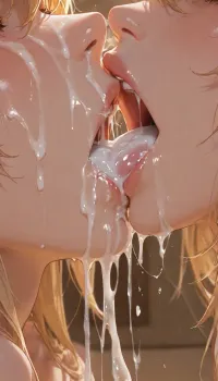 Hyper-realistic award-winning 8k masterpiece: girl’s face covered in excessive cum, dripping with joy