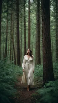 Я внезапно заблудился в лесу, с деревьями высокими и темными, их ветви простираются как скелетные пальцы. Воздух густой с запахом сосновых игл и влажной земли. А потом я слышу это - ржавчина в кустах