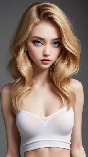 Güzel kızın resmi yüksek kaliteli bir kamera ile alındı ve ana karakteri olarak tek bir kız vardı. Modelleme, adil cilt, ifade edici yüz ifadeleri için mükemmel olan tam dudakları vardı, herhangi bir mükemmel görünen uzun bacaklar