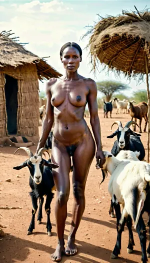 火の周りに集まっていた男性は、フルレザーの装甲とホイップを運ぶ。 ある男は、彼女のチェーンに苦労し、それらから彼女を解放した彼の妻に気付いた。 一緒に、彼らは夜に走りました, 決してアフリカのスレーブとして、自分の元生活を見ていません