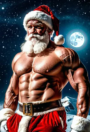 Bir zamanlar Kuzey Kutbunda, Santa Clause oldukça grumpy hissediyordu. Tüm yıl boyunca sıkı çalışıyordu ve kaslarını elvelere göstermek istedi. Ama onun biceps'ini takmaya çalışırken,