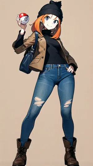 Das Mädchen ging mit einer Tasche voller Kleidung in den Laden, aber sie passten nicht ganz richtig. Sie fand einen schwarzen Schildkrötenhals und einige Jeans, die perfekt zu ihr passen. Sie versuchte auf die Jacke und Mütze, aber sie passten nicht ganz