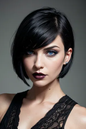 The pretty goth girl sat at her desk, staring at the computer screen. She was bored and needed something to do. Suddenly, she noticed a new message on her screen. It was from an unknown sender, but it had a picture attached of