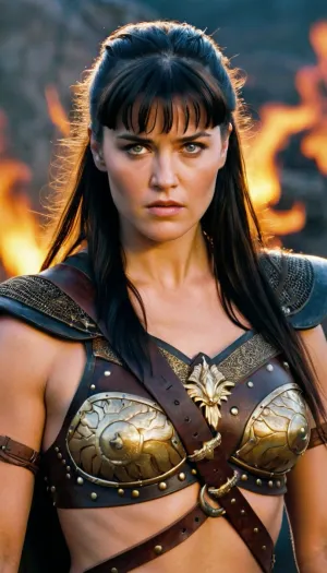 Xena, warrior, 한 번 포르노 웹 사이트를 통해 브라우징을 잡았고 다른 전사와 증기의 중간에 자신의 그림에 흠뻑 빠졌다. 그녀는 충격을 받았으며 동시에 그녀를 이끌었다