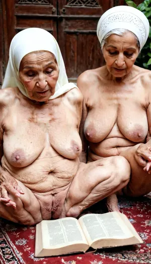 Zwei ältere Frauen, 88 und 95 Jahre alt, sitzen in einer Moschee mit ihren Köpfen bedeckt. Sie tragen beide schwarze Hijabs und lesen das Quran-Buch. Plötzlich hören sie einen Lärm von außerhalb der Moschee. Es ist eine Gruppe von