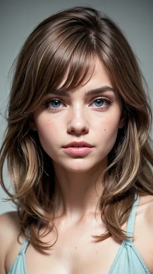 La chica de la foto era una verdadera belleza. Sus ojos eran grandes y azules, sus labios estaban llenos y rosados, y su pelo era grueso y ondulado. Tenía una dulce sonrisa que hizo que tu corazón se derretiera. Llevaba un lindo traje