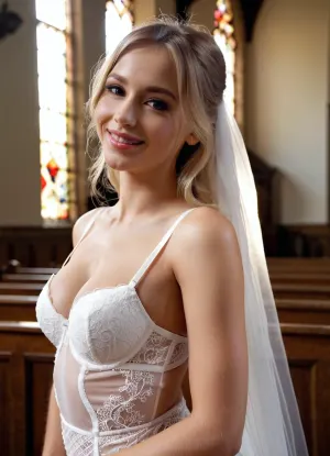 Una novia de 23 años era el centro de atención en su boda, donde su retrato fotorrealista ultradetallado de alta resolución fue creado por un fotógrafo profesional usando su tecnología AI