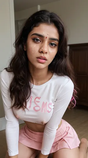 Un superbe modèle indien Instagram a été pris sur la caméra avec une grande charge de sperme sur son visage après une nuit sauvage de sexe. Elle avait des traits parfaits, y compris des yeux bleus profonds et de longs cheveux ondulés. Ses seins parfaits étaient couverts de sperme, et