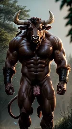 Il minotauro e la donna sono stati alti e orgogliosi, i loro muscoli si increspano con ogni movimento. La loro pelle era un colore marrone profondo, e i loro occhi erano un blu piercing. Non indossavano altro che slip realizzati con la più bella seta. Insieme