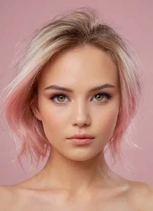 Mükemmel eğrilerle genç bir Rus modeli ve mükemmel bir yüz fotoğraf için poz verir, ince bel ve uzun bacakları gösterir. Onun makyajı kusursuzdur, hassas özelliklerini ve parlak yeşil gözlerini vurgulayın. Fotoğraftaki aydınlatma, bunun her detayını yakalar