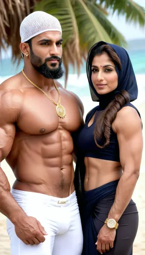 La coppia, un uomo musulmano indiano e una bella ragazza indiana nei loro primi 30 anni, erano in vacanza alla spiaggia. Hanno scattato diverse foto l'una dell'altra prima di scattare una foto insieme. L'uomo ha posato per lei da diverse angolazioni e