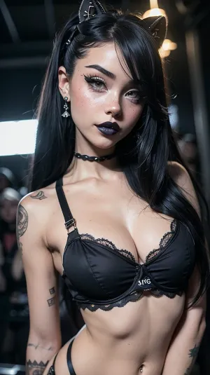 Madison Birra è un bellissimo modello con caratteristiche perfette, tra cui un naso 3g1rlmak3up e perfetto rossetto e eyeliner. Lei è anche goth, aggiungendo al suo fascino