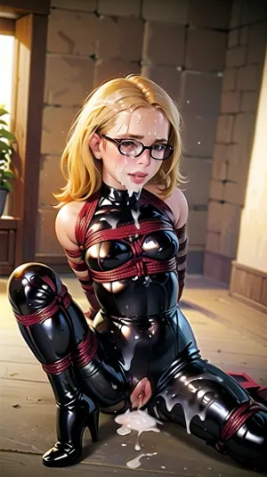 La chica de la foto lleva un traje de látex apretado con tacones altos, pero odia el semen y la servidumbre. Tiene hombros anchos y curvas completas, y su piel es suave y brillante. Su cara está cubierta de repugnancia