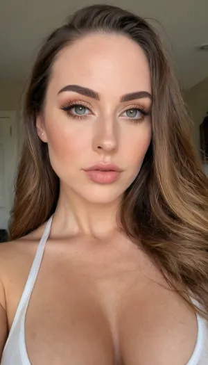 Tru Kait, un modèle de webcam avec des proportions parfaites et des photos de haute qualité, a été présenté dans de nombreuses vidéos pornographiques. Sa dernière sortie comporte une pipe sur la caméra tout en maintenant le contact visuel avec le spectateur. La photo est de 8k