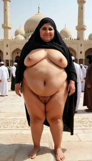 Una vecchia nonna musulmana è stata catturata dall'imam burka che la guardava mentre stava pisciando davanti a una moschea. Le persone intorno erano scioccate e arrabbiate, ma l'imam ha sorriso e ha guardato la foto di lei su
