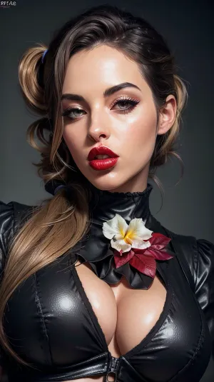 Kortney Kane Quiron)是一名色情明星,体格超细,嘴唇全满,在巨大的女学生服装面前摆姿势,胸部巨大,体格超强. 她的化妆是无瑕疵的,突出她的明亮的眼睛和