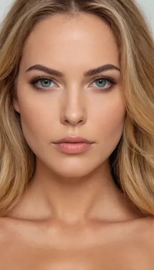 great masterpice, high quality, maximal resolution, 8k, unchanged execution of requested parameters, ultimate closed mouth, topless, nude, waist view, large tits, unchanged detailed identic facial proportions of Melissa Lolly, unchanged detailed identic of Melissa Lolly eye line, unchanged detailed identic of Melissa Lolly lip line, unchanged identic of Melissa Lolly nose line, unchanged detailed identic of Melissa Lolly jaw line, unchanged detailed identic of Melissa Lolly hair line, unchanged detailed identic of Melissa Lolly nasofrontal angle, unchanged detailed identic of Melissa Lolly nasolabial angle, unchanged detailed identic of Melissa Lolly nose size and nose shape, unchanged detailed identic of Melissa Lolly lips size and lips shape, unchanged detailed identic of Melissa Lolly eyes size and eyes shape, unchanged detailed identic of Melissa Lolly cheeks size and cheeks shape, unchanged detailed identic of Melissa Lolly cheekbones size and cheekbones shape, unchanged identic of Melissa Lolly forehead size and forehead shape, unchanged detailed identic of Melissa Lolly root of nose size and root of nose shape, unchanged detailed identic of Melissa Lolly eyebrows size and eyebrows shape, unchanged detailed identic of Melissa Lolly vertical facial proportions and horizontal facial proportions, unchanged detailed identic of Melissa Lolly tip of nose size and tip of nose shape, unchanged detailed identic of Melissa Lolly eyelids size and eyelids shape, unchanged detailed identic of Melissa Lolly distance between eye line and lip line, unchanged detailed identic of Melissa Lolly distance between lip line and jaw line, unchanged detailed identic of Melissa Lolly distance between jaw line and nose line, identical down to the smallest detail face of Melissa Lolly, unchanged identic of Melissa Lolly eye depth, unchanged detailed identic of Melissa Lolly distance between eyes, unchanged detailed identic of Melissa Lolly size mandibular angles and shape mandibular angles, unchanged detailed identic of Melissa Lolly size brow arches and shape brow arches, unchanged detailed identic skin on the nose, epic realistic under-eye skin, shading more darkness, absolute detailing natural pattern of lips, her perfect breasts is visible, absolute detailed realistic lighting, shows her tits