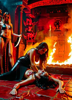 人間が悪魔や他の生き物と乱交に参加することを余儀なくされている世界では、彼らは自分の個人的な地獄に参加するために余儀なくされている別の現実に立ち往生しています。 悪魔は、彼らが腹を開くように笑う