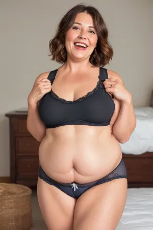 옛날 갈색 머리 여자는 전체 길이 거울의 앞에 서 그녀의 자신의 반사를 감아, 카메라에 대한 포즈. 그녀는 그녀의 모든 세부 사항을 캡처 한 고품질의 8k uhd Fujifilm XT3 카메라를 착용했다