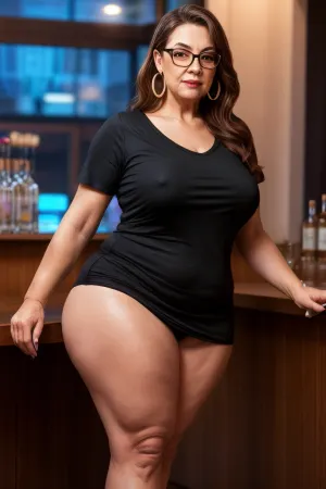 사진의 여성은 진정한 걸작이었다, 그녀의 초현실적인 초상화와 완벽한 anatomy. 그녀의 거대한 breasts add 에 그녀의 전체 성별 매력, 동안 그녀의 thighs was thick 과 긴. 그녀의 hoop earrings 추가 에 그녀의 전체 성별 매력