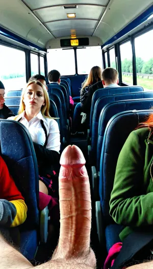 El hombre del autobús tenía una enorme polla, y se estaba masturbando frente a todos. Tenía las manos en la entrepierna, y se masturbaba delante de todos. Los pasajeros fueron sorprendidos y disgustados por