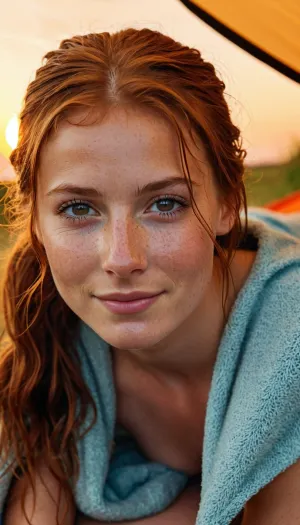 大学生のグループが、荒野にテントを置き、探検することを決めた。 彼らはすべての好奇心で、近くの茂みから来る素晴らしさの音を調べることにしました。 彼らは近づいてきたように、彼らは長い髪と美しい裸婦の女性を見ました