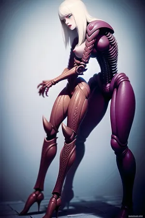 Full body shot of naked petite blonde, beautiful, erotic, sexy, giving blowjob to Creepy monster nearby . Scary. Violent. Abstract. Dark Surrealist, (((Biomechanical))), perfect quality, pornography, realistic, max render, intricate, detailed, beautiful masterpiece, futuristic