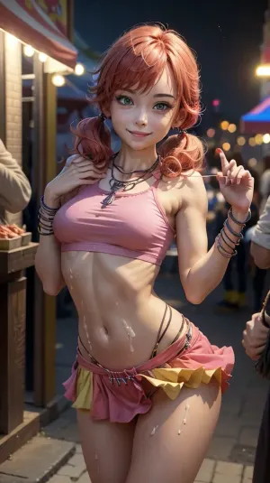 A pose sedutora dinâmica da imagem pornô gerada pela IA fez parecer que estava sorrindo para o espectador. A melhor característica da imagem foi que parecia uma obra-prima, com cada detalhe perfeitamente capturado. A parte superior da colheita rosa e o corpo superior