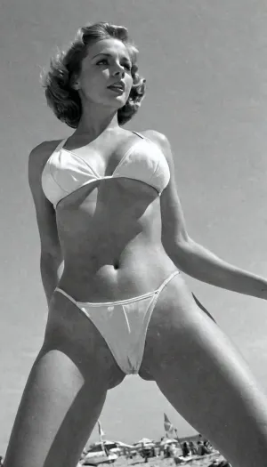 2050年,简·杰森与家人一起在海滩上. 她穿着超性感的泳衣,从她的曲线上露出,让她看起来像一个女神. 当她在沙滩上玩耍时 她不禁注意到