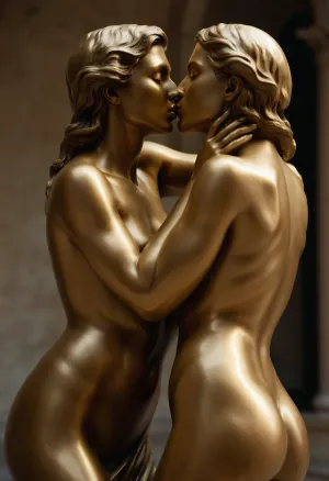 Тело женщины было вылеплено с осторожностью, каждая кривая и линия совершенны. Ее грудь была полной и круглой, соски затвердевали в прохладном воздухе комнаты. Она была произведением искусства, шедевром, который доставлял удовольствие