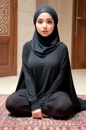 イスラム教徒の女性、ジルバブと呼ばれる伝統的な祈りの服で服を着ています。 しかし、彼女の年齢は、彼女のステータスをMILF、または性的に魅力的であるイスラム教の女性にヒントを与えます。 彼女の顔は控えめなハイジャブによって組み立てられます