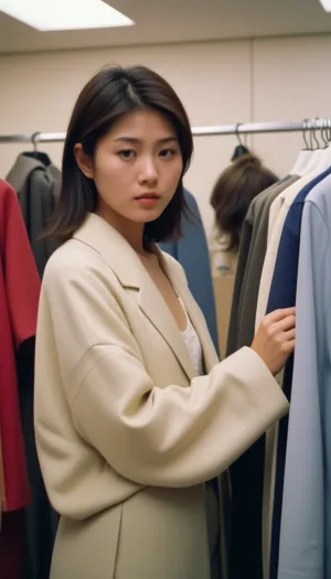 Em 1985, Yuki estava tentando roupas em uma sala de mudança quando notou algo estranho - o tecido se sentiu diferente do que ela era usado. Não foi até que ela olhou para baixo que ela percebeu por que - o tecido foi feito de pele artificial