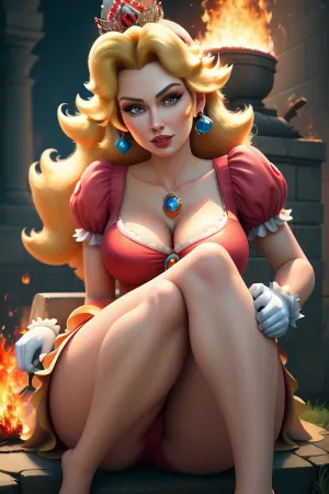 Principessa Peachis, una bella donna con una visione dell'arte pornografica, si trovò in ginocchio davanti all'uomo che era così abile nella creazione di tali capolavori. Ha tenuto una foto di una bella donna in mano e gli ha chiesto di